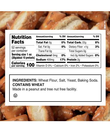 Utz Sourdough Nuggets Pretzels 52 oz Barrel - Bite-Size Pretzels with Classic Sourdough Flavor - Perfectly Salted, Zero Cholesterol - 3.25 lb Pack - Buy Online on GoSupps.com