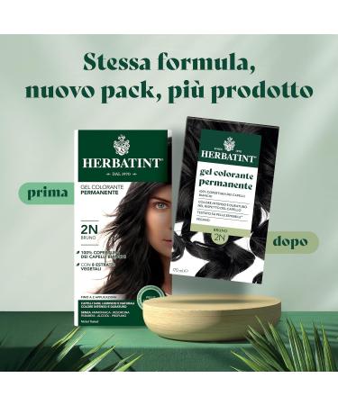  Herbatint Herbatint Permanent Hair Colour Gel 2N Brown 170 ml | Ammonia-Free 100% White Hair Coverage | for Sensitive Skin with 8 Organic Natural Extracts - Buy Online on GoSupps.com