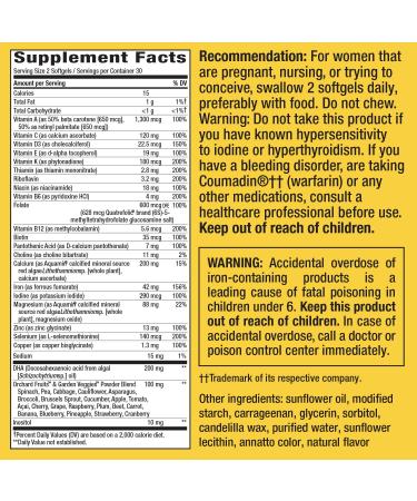 Natures Way Vitamin Multi Prenatal - 60 Count | Essential Prenatal Vitamins - Buy Online on GoSupps.com