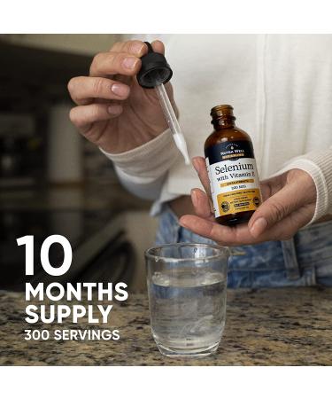 Nutra Well Vitamins Selenium 200mcg Liquid Drops with Vitamin E - Immune & Heart Support, Thyroid Health - 300 Servings - Buy Online on GoSupps.com