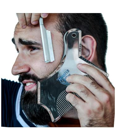 Monster&Son Beard Shaping Tool - Classic Oversized Design (Clear)