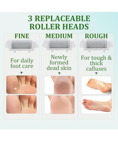 BarberBoss Electric Foot File Hard Skin Remover - Feet Hard Skin Remover Electric Foot Files for Hard Skin Premium Callus Remover for Feet Comprehensive Pedicure Set for Feet (Green/White) - Buy Online on GoSupps.com