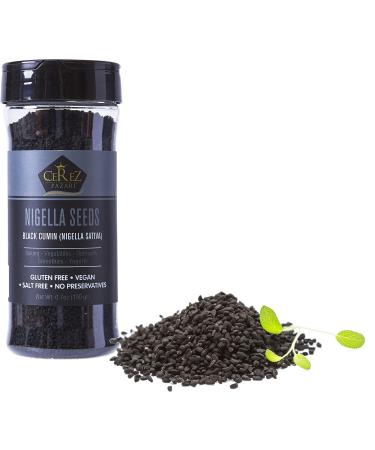 Cerez Pazari Nigella Seeds, Black Cumin Seeds (Nigella Sativa) 6.7 oz Premium Grade, %100 Natural, Freshly Packed, Non-GMO, Gluten Free, No Preservatives