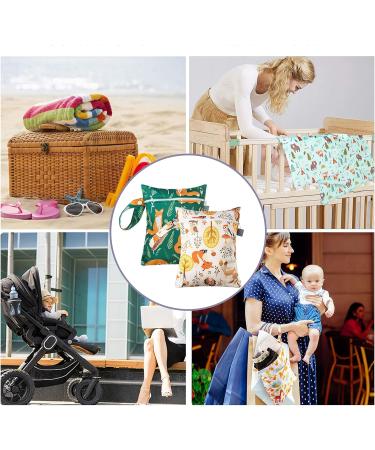 SEAUR 2-Pack Waterproof Cloth Diaper Pockets with Zipper - Portable Baby Diaper Bags (Color 5) - 18x25 cm - Buy Online on GoSupps.com