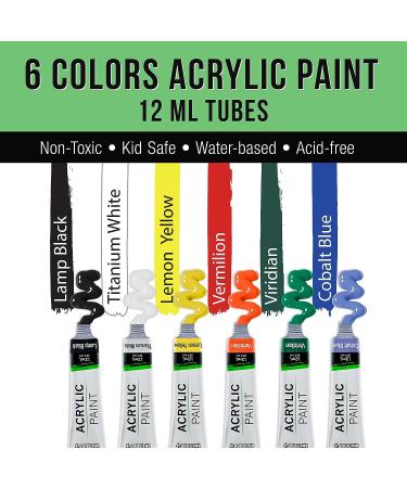 U.S. Art Supply 13-Piece Artist Painting Set: 6 Vivid Acrylic Paint Colors, Easel, Canvas Panels, Brushes & Palette - Ideal for Children, Kids, Students, Beginners - Buy Online on GoSupps.com