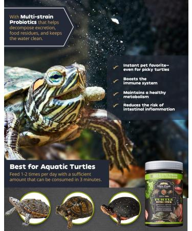 Ultra Fresh Turtle Nutri Stick Wild Sword Prawn Aquatic Turtle Food with Probiotics - 3.35oz Pack - Calcium & Vitamin D Enriched for Picky Turtles - Buy Online on GoSupps.com