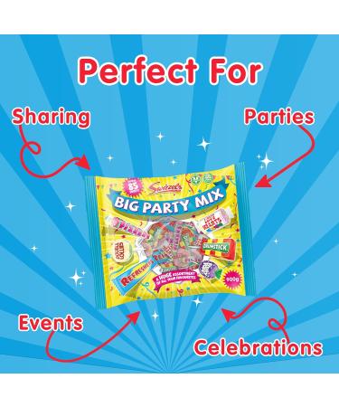 Swizzels Big Party Mix Bag 900g - A Large Selection of Delicious and Fruity Candy Treats Perfect for Parties and Special Occasions - Buy Online on GoSupps.com