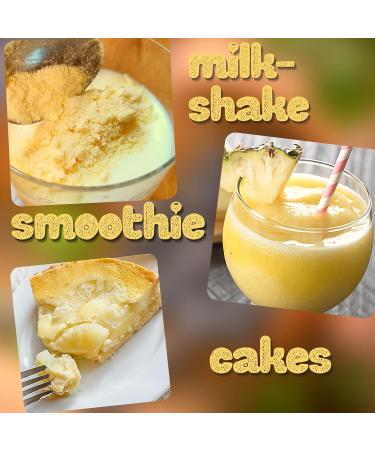  ZINGY ZOO Freeze Dried Pineapple Powder | XL 300g Natural Pineapple Powder Freeze Dried Fruit | Dried Unsweetened Pineapple Lyophi Powder - Buy Online on GoSupps.com