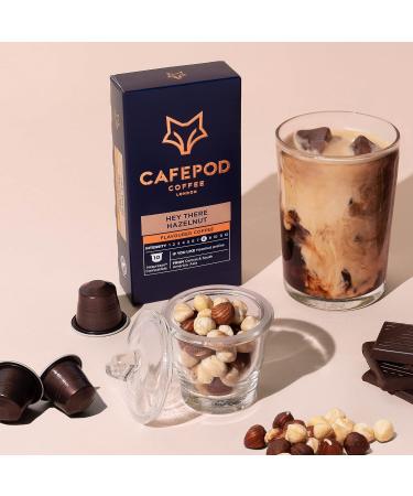 CafePod Hazelnut Flavoured Coffee Pods - 60 Nespresso Compatible Capsules - Buy Online on GoSupps.com