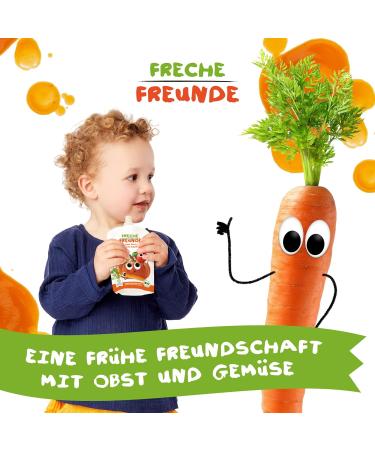 Cheeky Friends Bio Quetschie - Vegan & Gluten-Free Apple Pear Carrot & Pumpkin Squeeze Pouches for Babies & Children (12x100g) - 2x6 Pack - Buy Online on GoSupps.com
