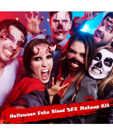 Best Halloween Fake Blood Makeup Set | Dripping & Coagulated Blood for Cosplay & Dress Up - Buy Online on GoSupps.com