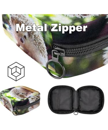 Buy Cute Hedgehog Menstrual Pad Bag with Zipper | Stylish Tampon Pouch for Women & Girls | International Shipping Available - Buy Online on GoSupps.com