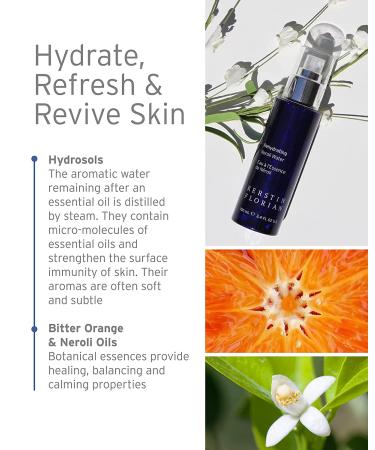 Kerstin Florian Neroli Water Face Mist - Hydrating Aromatherapy Spray with Probiotics & Peptides - 1 oz, All Natural, Vegan & Cruelty Free - Buy Online on GoSupps.com