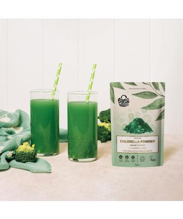 Organic Chlorella Powder 75g - Broken Cell Wall Immunity Support | Earths Basket - Buy Online on GoSupps.com
