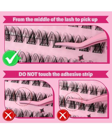 Self Adhesive Eyelashes 40pcs - Reusable No Glue Lash Clusters - Jasmine D-8-16mix - Buy Online on GoSupps.com