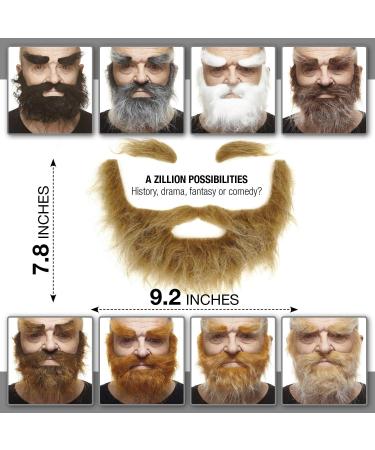 Mustaches Auto-Adh sives Nouveaut R aliste Traper Fausse Barbe Fausse Moustache et Fausse Les Sourcils Blonde Couleur - Buy Online on GoSupps.com