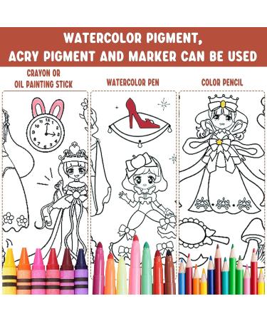2023 Kids Drawing Roll- DIY Sticky Paper Roll for Children's Painting Activities - Early Educational Toy for Kids - Cute Princess Theme - 120 * 11.8 Inches - Buy Online on GoSupps.com