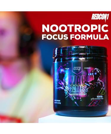 REDCON1 War Games RGB-Fuel - Keto Friendly Focus Supplement with Nootropics Green Tea Extract & Low Caffeine Yerba Mate - 30 Servings - Buy Online on GoSupps.com