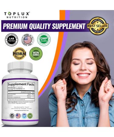 Toplux Quercetin with Bromelain and Zinc 1050mg - Advanced Immune Support Supplement Supports Antioxidant Immune System for Men Women 60 Capsules V1 - Buy Online on GoSupps.com