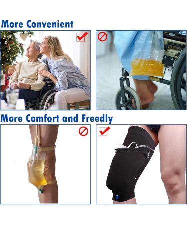 Buy Reusable Catheter Leg Bag Holder Sleeve | Urinary Drainage & Incontinence Supplies for Men & Women (XL) | Fast International Shipping - Buy Online on GoSupps.com