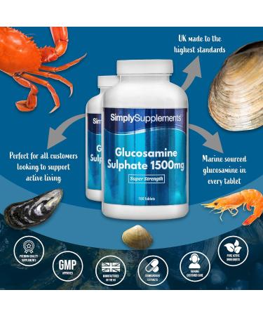 Glucosamine Sulphate 1500mg Tablets | 360 Total Up to 1 Year Supply | Manufactured in The UK - Buy Online on GoSupps.com