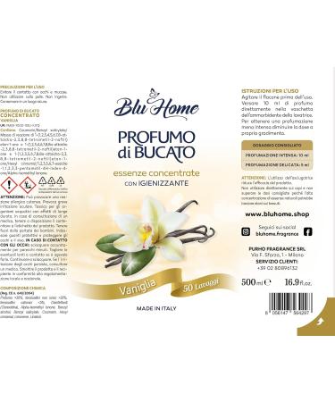 BLU HOME Laundry Perfume Concentrated - Vanilla Scent 500ml | Long-Lasting Freshness for International Shipping - Buy Online on GoSupps.com