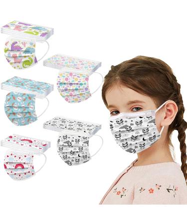 Buy NcQifei 50-Pack Kids Disposable 3-Layer Face Masks - Cute Cartoon Designs for Boys & Girls - Breathable Mouth Protection Bandanas - International Shipping Available - Buy Online on GoSupps.com