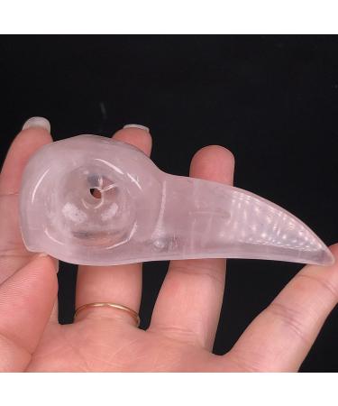 Home Decoration Natural Rose Quartz Crystal Bird Head Skull Hand Carved Polished Gemstone Home Decor Collection Stones ERTEYIN - Buy Online on GoSupps.com
