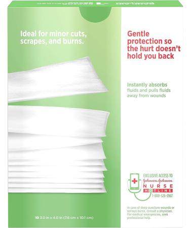 Band-Aid Brand Large Hurt-Free Non-Stick Pads 3x4 10ct, 3 Pack - Adhesive Bandages - Buy Online on GoSupps.com