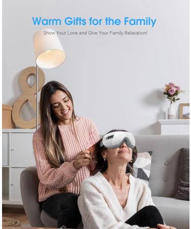 MUSICOZY Eye Massager with Heat & Vibration - Bluetooth Face Massager for Migraines Eye Strain Relief & Relaxation Gifts for Women | International Shipping - Buy Online on GoSupps.com
