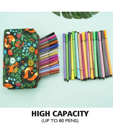 Canvas Lparkin Spring Pencil Case - Forest Animals Motif Zippered Gadget & Makeup Bag | Perfect Gift for Men & Women - Buy Online on GoSupps.com