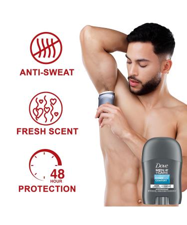 DOVE MEN + CARE Antiperspirant Deodorant Stick 6 Pack - Travel Size Clean Comfort 48-Hour Sweat & Odor Protection 0.5 oz Each - Buy Online on GoSupps.com