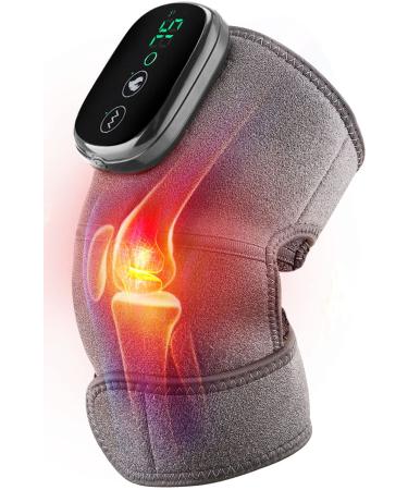 Heated Knee Massager Shoulder Heating Pads Elbow Brace 3 in 1 with Vibration  Cordless Rechargeable Heating Knee Warmers Wrap for Shoulder Elbow Knee Stress Relief 1 Pack