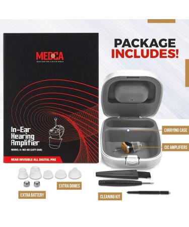 MEDca Premium (CIC) Black Left Ear - Hearing Aid for Clear Sound - Buy Online on GoSupps.com