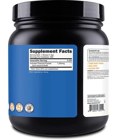 Nutricost Activated Charcoal Powder 1lb - Food Grade, Vegetarian, Gluten Free, Non-GMO - Buy Online on GoSupps.com