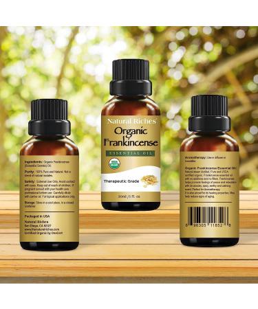 Natural Riches Organic Frankincense Essential Oil - 100% Pure Therapeutic Grade - 30ml - Buy Online on GoSupps.com