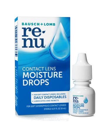Bausch & Lomb-Lubricating and Rewetting Drops for Contact Lenses by Renu, 8 mL, Packaging May Vary Rewetting Drops 8 mL
