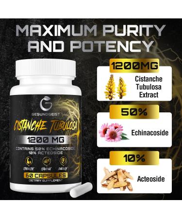 Gesundgeist Cistanche Tubulosa Extract 1200mg - Pack of 1 -  60 Capsules - Buy Online on GoSupps.com