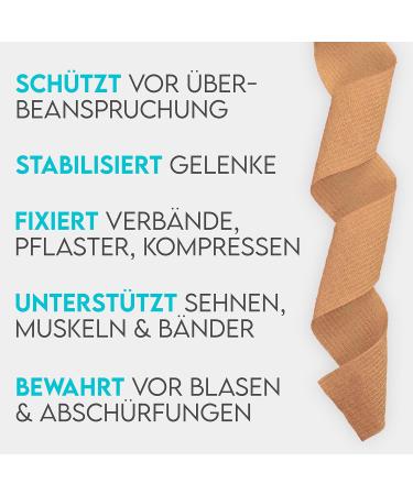 Hund ist K nig Self-Adhesive Elastic Bandage | 12 Rolls (5cm x 4.7m) for Humans & Animals | Best Self-Adhering Fixing Bandage in Beige - Buy Online on GoSupps.com