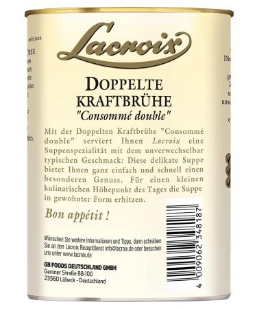 Lacroix Double Fertilizer Consomm Double | 3x 400 ml | Premium Clear Broth | Gourmet Soup Specialty for Starters & Snacks - Buy Online on GoSupps.com