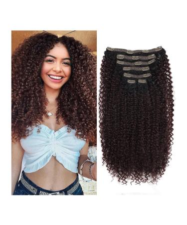 Hair Extensions 7pieces Kinky Curly Clip In Hair Extension Full Head - Double Weft Full Head Heat Resistance Synthetic Hair Extension Fake Hair Pieces for Women 24" Hair Pieces(1b-99J) 26inches 1b-99J