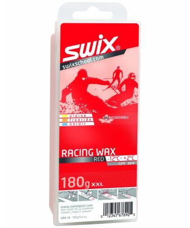 Swix Bio Degradable Ski/Snowboard Average Temperature Wax (180g Bar) , Red