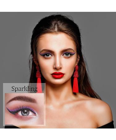 24 Pairs Glitter Eyeliner and Eyelash Stickers - Reusable Makeup Tool for Instant Eye Makeup | Waterproof & Self-Adhesive - Buy Online on GoSupps.com