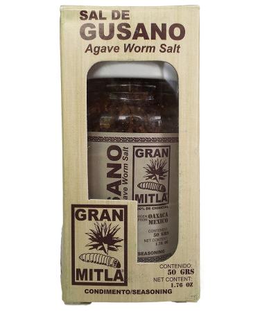 Gran Mitla Sal de Gusano 50g Jar - Authentic Mexican Oaxacan Worm Salt - 1.76oz (Pack of 1) - Buy Online on GoSupps.com