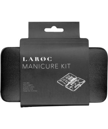 LaRoc 12pc Manicure & Pedicure Set - Nail Clippers Cuticle Remover - Luxurious Face Foot Hand Nail Care Kit - Pedicure Sets for Feet Mens Grooming Kits & Manicure Set for Women - Buy Online on GoSupps.com