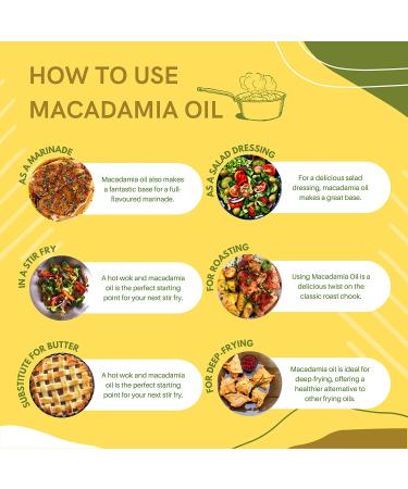 Pure Cold Pressed Macadamia Nut Oil - 8.5 fl oz | Non GMO, Vegan, Keto & Gluten Free Cooking Oil - Buy Online on GoSupps.com