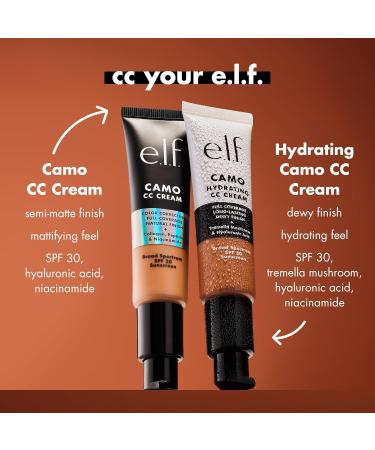 e.l.f. Hydrating Camo CC Cream SPF 30 - Vegan Color Correcting Foundation for Dewy Finish Rich 650 | International Shipping - Buy Online on GoSupps.com