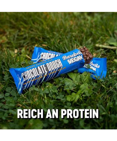 Buy Barebell's Vegan Protein Bar - 15g Protein Sugar-Free Delicious Chocolate Dough - 12x55g - International Shipping Available! - Buy Online on GoSupps.com