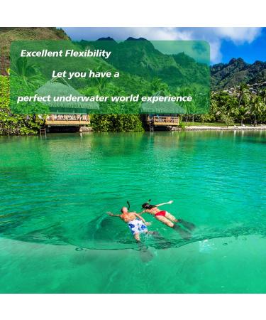 QKURT Snorkel Fins | Adjustable Buckles Open Heel Diving Flippers | Short Fins for Snorkeling, Diving, Swimming | Black L/XL (Adult US Size 9-13) - Buy Online on GoSupps.com