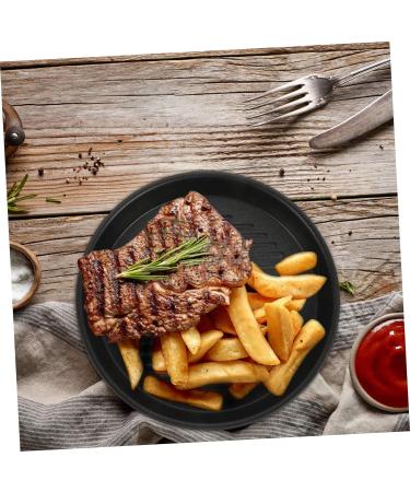 Zerodeko Non Stick Frying Pan Ceramic Frying Pan Outdoor Cookware Square Dinner Plates Non-Stick Frying Pan Meats Camping Pan Portable Charcoal Grill Flat Gas Stoves Oven Aluminum 21.50X21.50X2.50CM Black - Buy Online on GoSupps.com